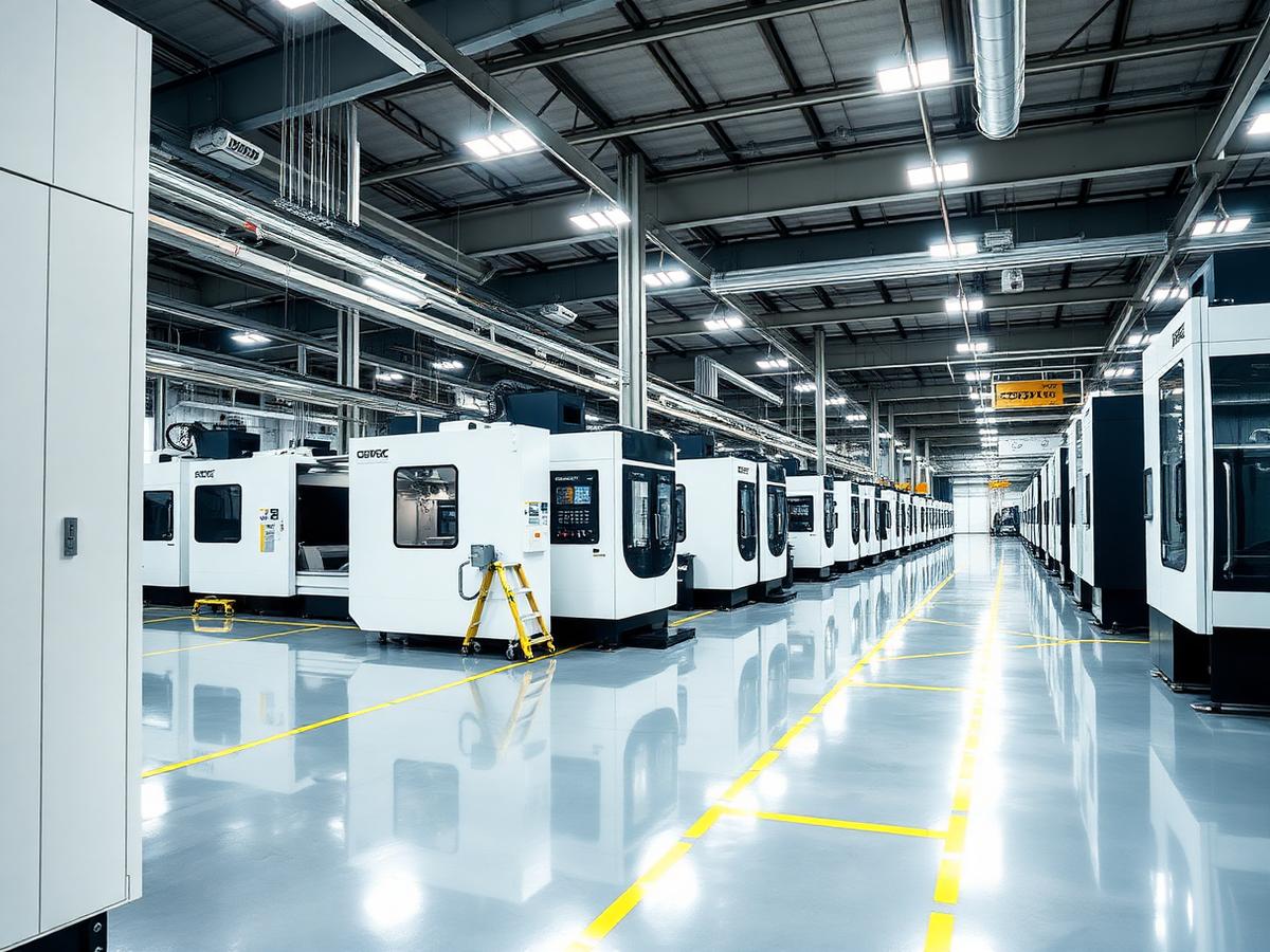 Modern CNC factory